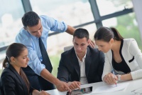 business people in a meeting at office business people in a meeting at office